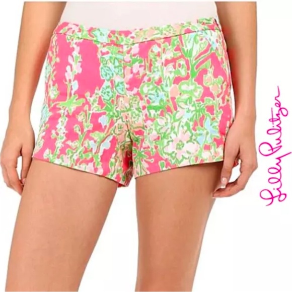 Lilly Pulitzer Floral Print Shorts, Resort Style, Weekend Wear, Summer Outfit - Picture 1 of 8